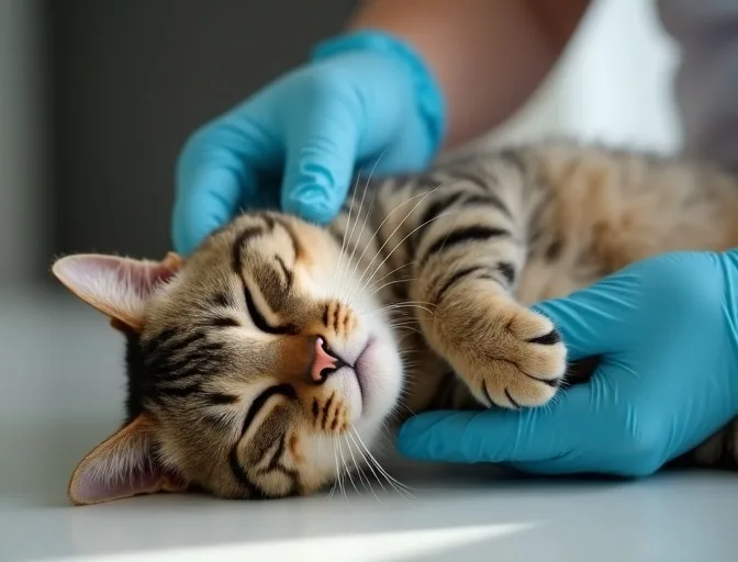 Specialist carefully handling a deceased cat with dignity in Kealba
